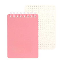 Portable Notebook 128 Pages Soft Coil Binding-Pink lattice