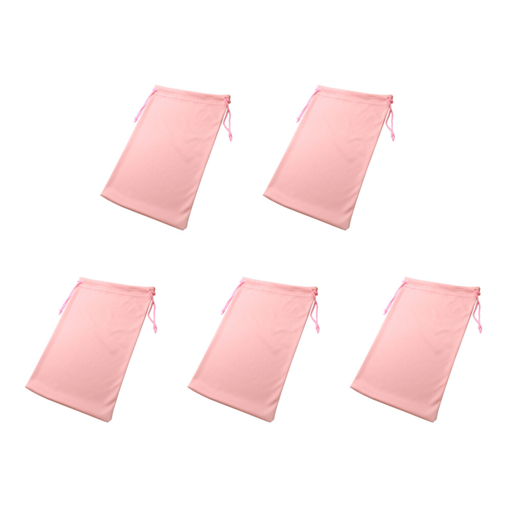 Pink Washable Microfiber Ski Goggles Carrying Case Drawstring