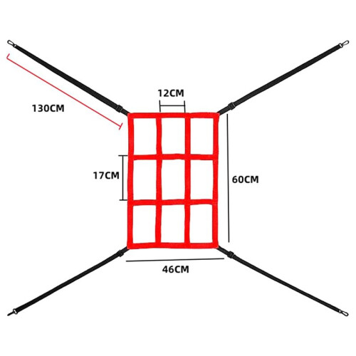 2X Strike Zone Target for Baseball Net Softball Adjustable Pitching Target for 7X7 Net Sold Only Central Target Zone 2
