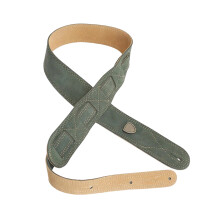 Adjustable Length Guitar Strap Premium PU Leather Texture-green