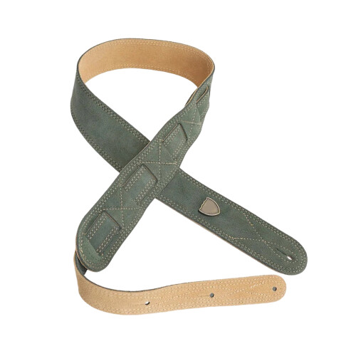 Adjustable Length Guitar Strap Premium PU Leather Texture-green