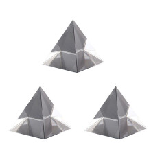3X Prisma Optische Glas Pyramide 40 mm Hohes Rechteckiges Polyeder Geeignet für Unterrichts Experimente