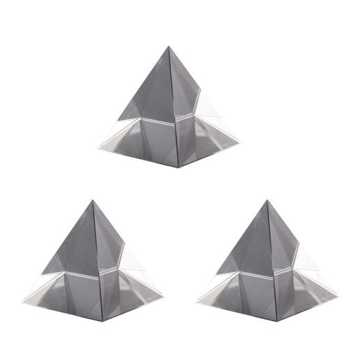 3X Prism Optical Glass Pyramid 40mm High Rectangular Polyhedron Suitable for Teaching Experiments 1