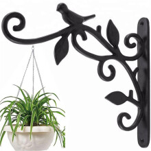3X Hanging Plant Hook Cast Iron Flower Basket Hooks Bracket Hanger for Bird Feeder Lantern Planters Pots Wind Chimes