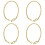 4X Retro  Vintage Fickurskedja Guld 1