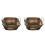 2X Metal Art Storage Baskets Industrial Style Kitchen Snack Storage Basket Picnic Bread Container 1