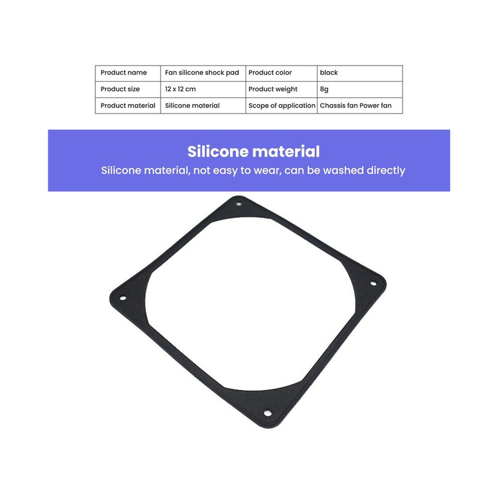30Pcs 120Mm Anti-Vibration Silicon Fan Gasket Noise Reducing Silencer ...