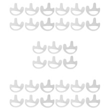 15 Pairs Transparent Silicone Soft Earbud for Walkie Talkie Covert Acoustic Tube Earpiece Small/Middle/Large J6116Z