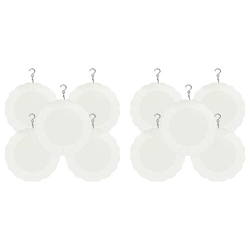 10 Pacotes de EspaçOs em Branco de Girador de Vento de SublimaçãO Giradores de Vento de 8 Polegadas para DecoraçãO de PáTio e Jardim Interior e