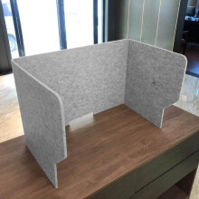 Office Desk Divider Noise Reduction Panel with 4 Brackets, Freestanding Desktop Privacy Shield for Office and Study Room