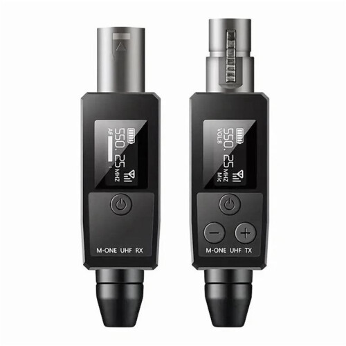 2X UHF Wireless Microphone Transmitter Receiver XLR Microphone Wireless System Suitable for 48V Capacitive Microphone 1