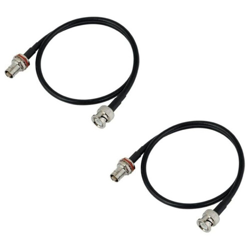 Wireless Microphone Antenna Extension Cable 2ft with BNC Connector, 6-Pack for Rack Mount Systems 1