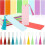 200PCS Blank  Paper Bookmarks Rectangle Book Marks Hanging Label with Colorful Tassels for DIY Project 2