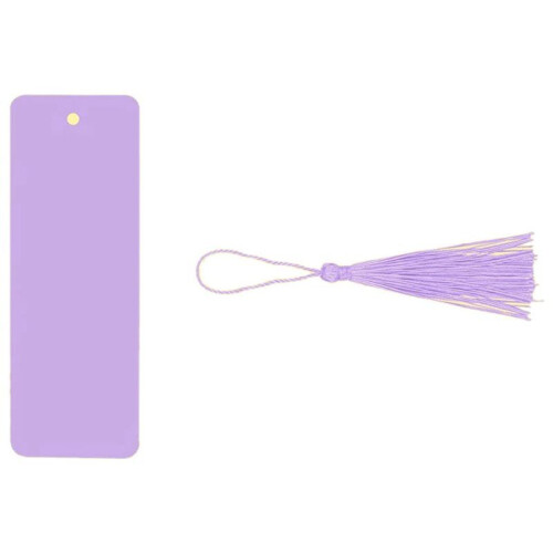 200PCS Blank  Paper Bookmarks Rectangle Book Marks Hanging Label with Colorful Tassels for DIY Project 2