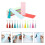 200PCS Blank  Paper Bookmarks Rectangle Book Marks Hanging Label with Colorful Tassels for DIY Project 6