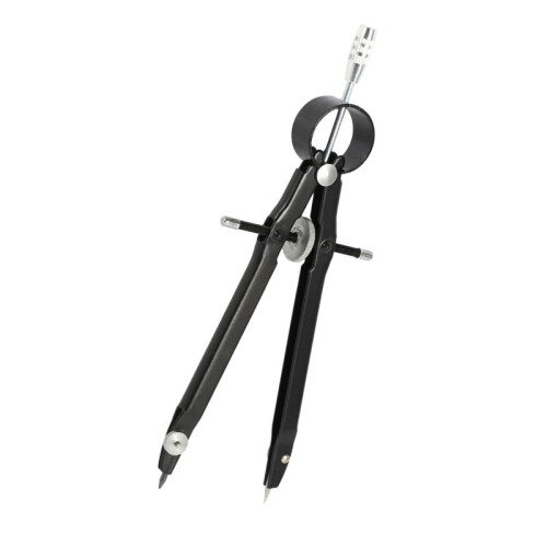 6X Professional Compass, Compass Geometry Set with Lock, Math and Precision Compass, Metal and Durable(Black) 1
