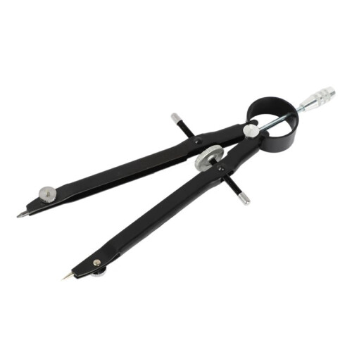 6X Professional Compass, Compass Geometry Set with Lock, Math and Precision Compass, Metal and Durable(Black) 2