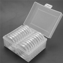 2 set 46 mm Coin Capsules Ps Round Coin Holder Case and 7 Sizes (16/20/25/27/30/38/46mm) Protect Gasket