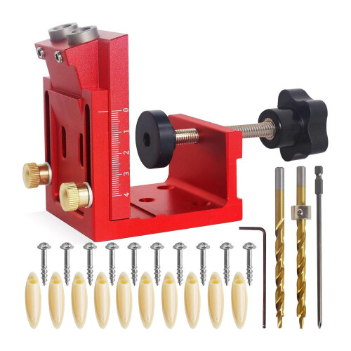 Permanent Metal Hole Hit Set for Accuracy Woodworking and-Red 1