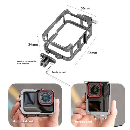Aluminum Frame Cage with Cold Shoe Camera Frame Case Camera Cage for  Ace Pro 2  Ace/ Ace Pro 2