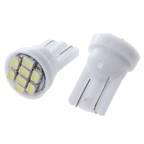 40X T10 W5W 8 SMD LED White - Light Bulb Light Interior Light Bulb 12V 2