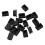 80 Pcs Plastic Rectangular End Cap 30mm X 20mm Threaded Pipe Tube Insert Rubber Feet 3