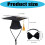 Pet Graduation Cap and Tie for Fun Event Soft Polyester-A 3
