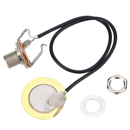 5X Acoustic Guitar Transducer Pre-Wired Amplifier Piezo Jack Pickup Accessory 1