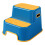 Plastic Step Stool with Non Slip Surface, 200 lbs Capacity Bathroom and Kitchen Yellow Footstool 1