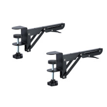 2 Pack Heavy Duty Desk Clamp for DIY Wooden Keyboard Trays, Adjustable NoDrill Mount, Fits 1.97in Desks