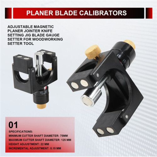 Adjustable Magnetic Planer Jointer Knife Setting Jig Blade Gauge Setter for Woodworking Setter Tool 1