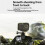 Motorcycle Windshield Bracket Metal Bracket Clamp for  Action 3 4 5PRO Motorcycle Accessory 4