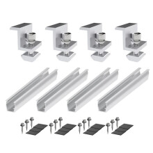 SolpanelsfäSte Solcellspanelskena Solpanelsmonterade FäStmodul med Mitt FöR Trapetstak 30 mm
