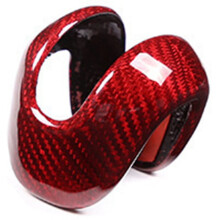 Dry Carbon Fiber Car Gear Shift Knob Cover Shifter Gear Knob for Macan 2022-2025 Car Interior Accessories Red