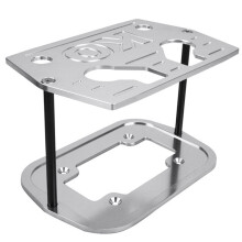 Car Battery Bracket Tray Aluminum Alloy for Optima 34/78 Group Battery Sturdy & Durable Silvery