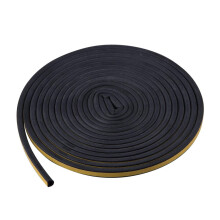 Zelfklevende Afdichtstrip Deurisolatiestrip 5M Zwart D-Vormige Autodeurafdichting Lijmstrip voor Deur en Raam