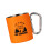 Double Layer Insulated Camping Mug Light Weight Metal-Orange 1