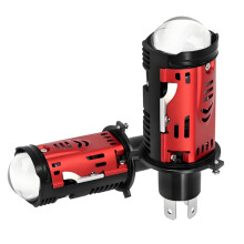 Faros Delanteros para Coche y Motocicleta, con Lente de Proyector Bi LED H4 de 6000 K, Resistentes Al Agua, Luz Alta y Baja, 10-32 V, Conectar y