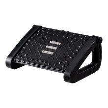 Ergonomic Foot Rest Under Desk Adjustable 6Level Height with Rolling Massage Surface NonSlip Base Black