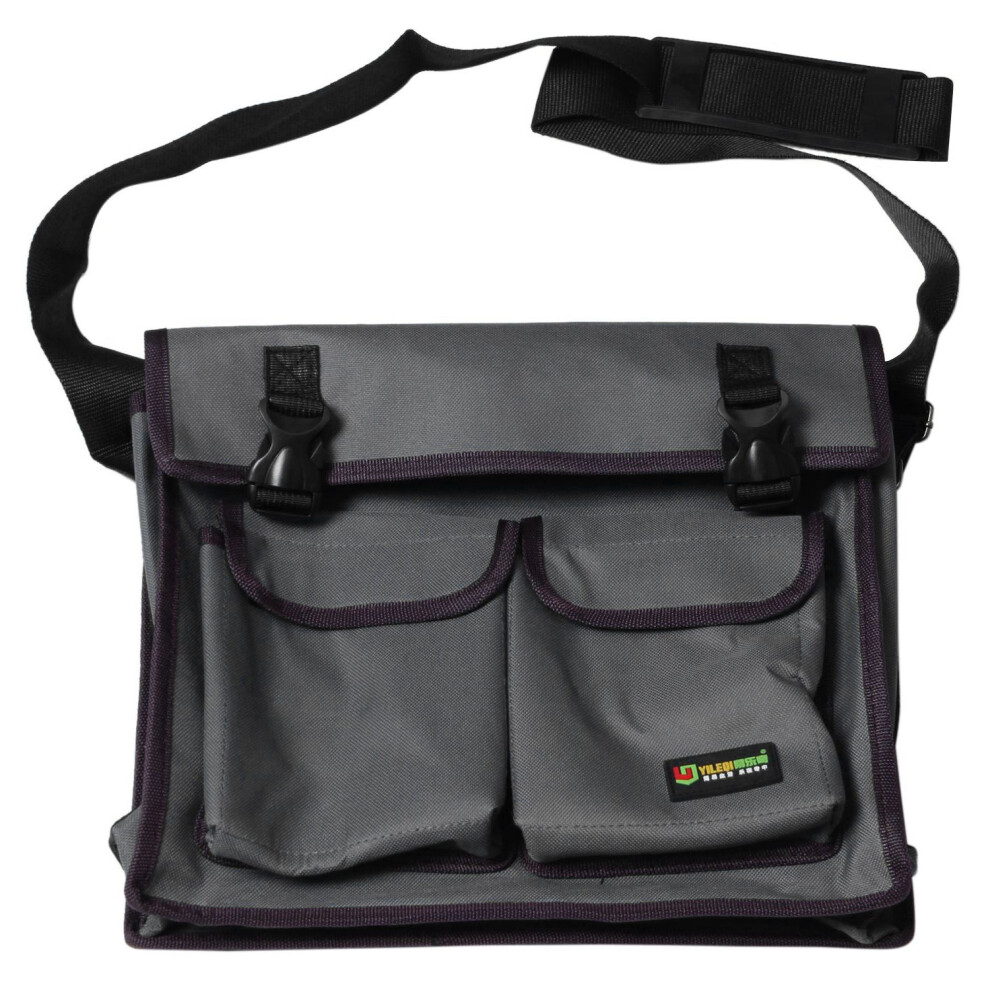Yileqi Multifunctional Single Shoulder Bag Hardware Electrician Toolkit Tool Bag Waterproof Wear-Resistant Oxford Cloth Belt Bagï¼Greyï¼ 6033325061085
