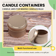 24 Pack Candle Tin Cans with Lids, 4 Oz, Metal Candle Jars for DIY Candle Making, Arts & Crafts, Party Favors and Gifts