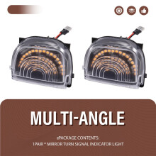 1Pair Mirror Turn Signal Indicator Light for - Sprinter 2018+ A9109064600 A9109064700, DK632-3Y