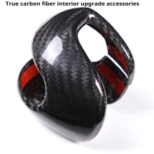 Dry Carbon Fiber Car Gear Shift Knob Cover Shifter Gear Knob for Macan 2022-2025 Car Interior Accessories Black