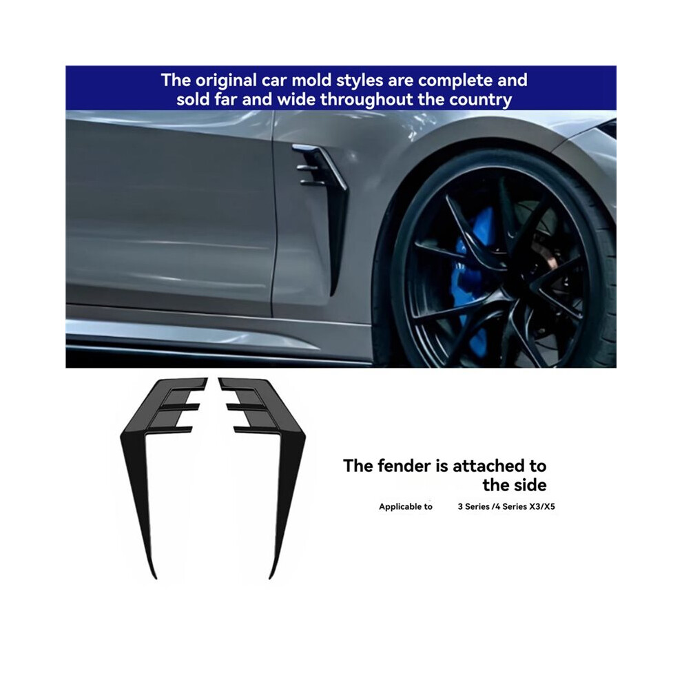 Car Side Intake Vent Trim Splitters Wing For 3' 4' G22 G23 X3 X5 2020- Exterior Modified Parts Carbon Fiber 4712008626910