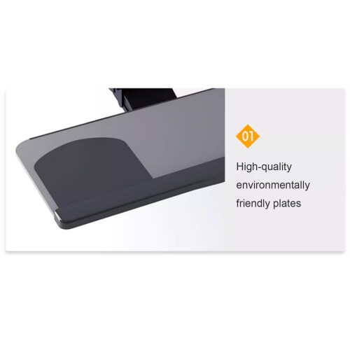 Under Desk Adjustable Keyboard Tray with Clamp, 360 Rotating, Ergonomic Wrist Rest, Space Saving Design 2