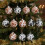 12 Black Macaron-Style Christmas Ball Ornaments 1
