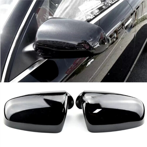S  Bright Black Rearview Side Mirror Cap for  A4 B6 B7 A6 C6 (2003-2007) S4 2