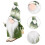 Skiënde kerstman kabouter ornament groen 1 stuk 1