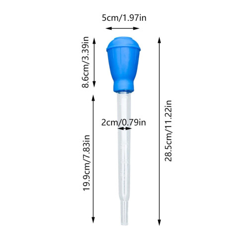 Turkey Baster Set Food-Grade Silicone Bulb 3 Pcs 1