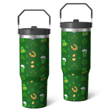 30 Oz SAN Pa Clover Tumbler with Lid & Straw – Birthday, Thanksgiving, Halloween, Christmas Gift for Women & Men – Compatible with Standard Cup